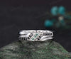 Unique Mens Moss Agate Wedding Band Round Cut Band 5mm Solid Gold Ring Mens Black Onyx Handsome Man Rings Matching Band Ring Gift