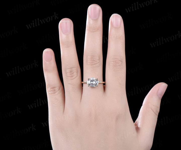 3ct oval cut moissanite engagement ring 14k yellow gold Solitaire East To West unique wedding promise ring women