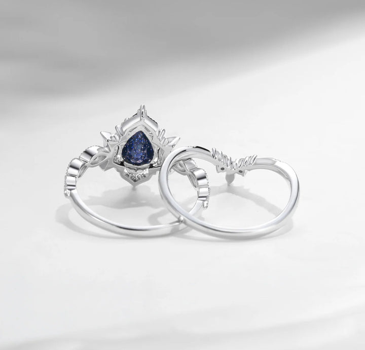 Custom order for Bethanie May(2pc ring set, 925 sterling silver, ring size 6)