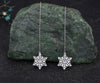 Christmas Snowflake Earrings Christmas Atmosphere Jewelry blue topaz with perfect 925 sterling silver Christmas Eve Jewelry Gifts for her