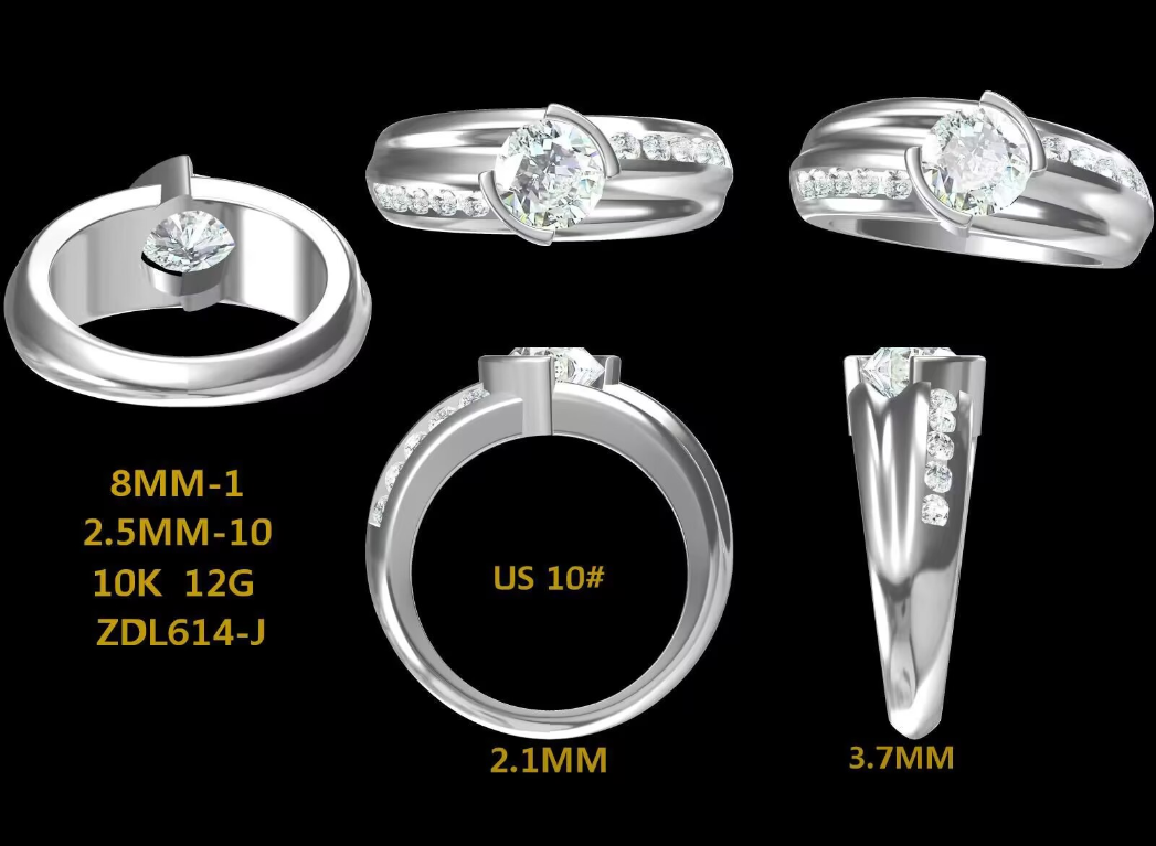 Custom order for Evan Snook( Men ring, 10k white gold, ring size 10)