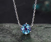 Dainty 6 prong round alexandrite necklace minimalist solitaire pendant June birthstone necklace gifts for women
