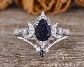 Custom order for Bethanie May(2pc ring set, 925 sterling silver, ring size 6)