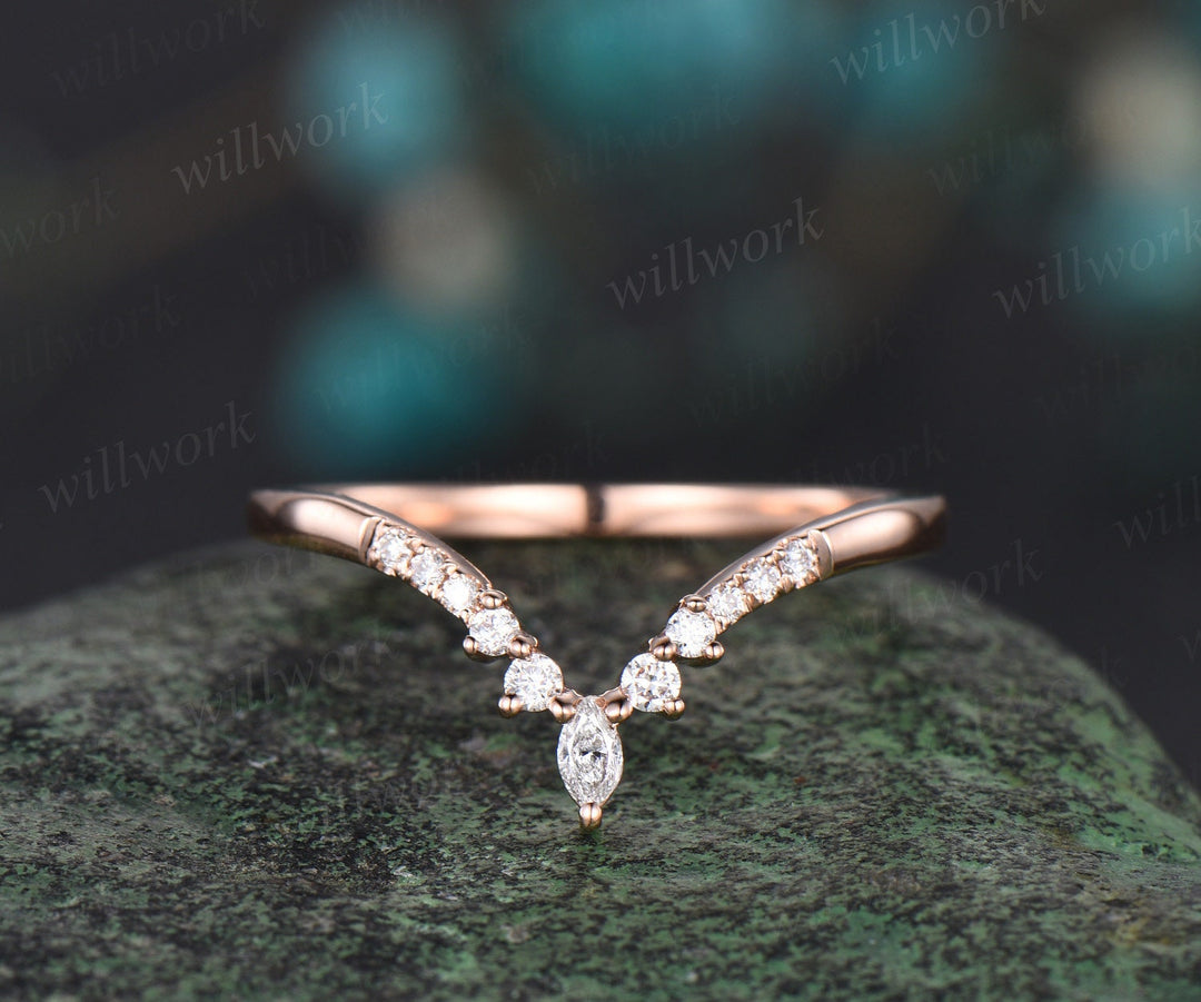 Kite cut green emerald engagement ring solid 14k yellow gold stacking moissanite wedding bridal ring set women gemstone jewelry