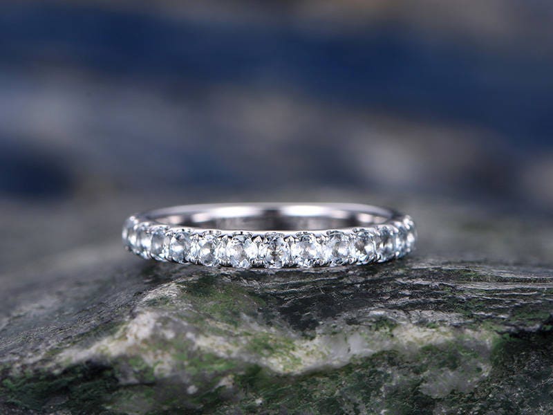 Eternity Band, 3MM Round Cut Moissnite Diamond Band, Engagement Wedding Band, Stackable Matching Eternity Band Ring In newest Solid Gold