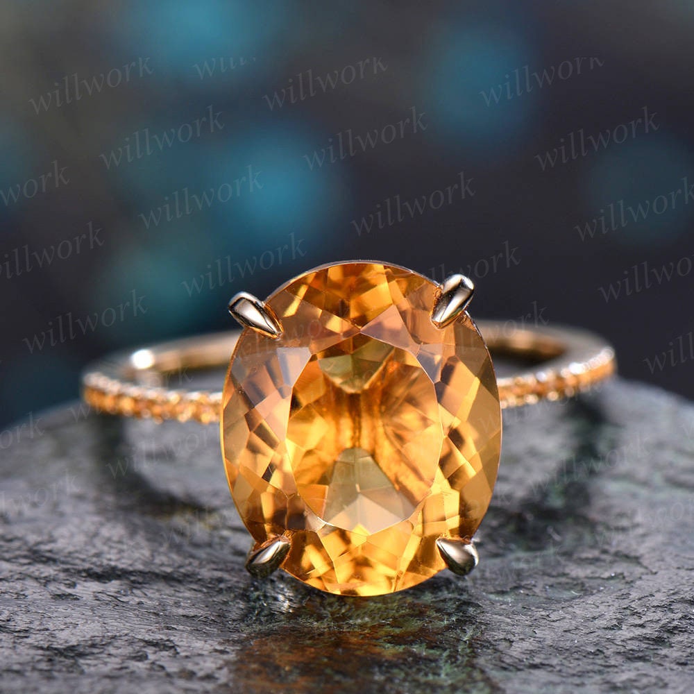EAST WEST STATEMENT RING | YELLOW GOLD VERMEIL & CITRINE