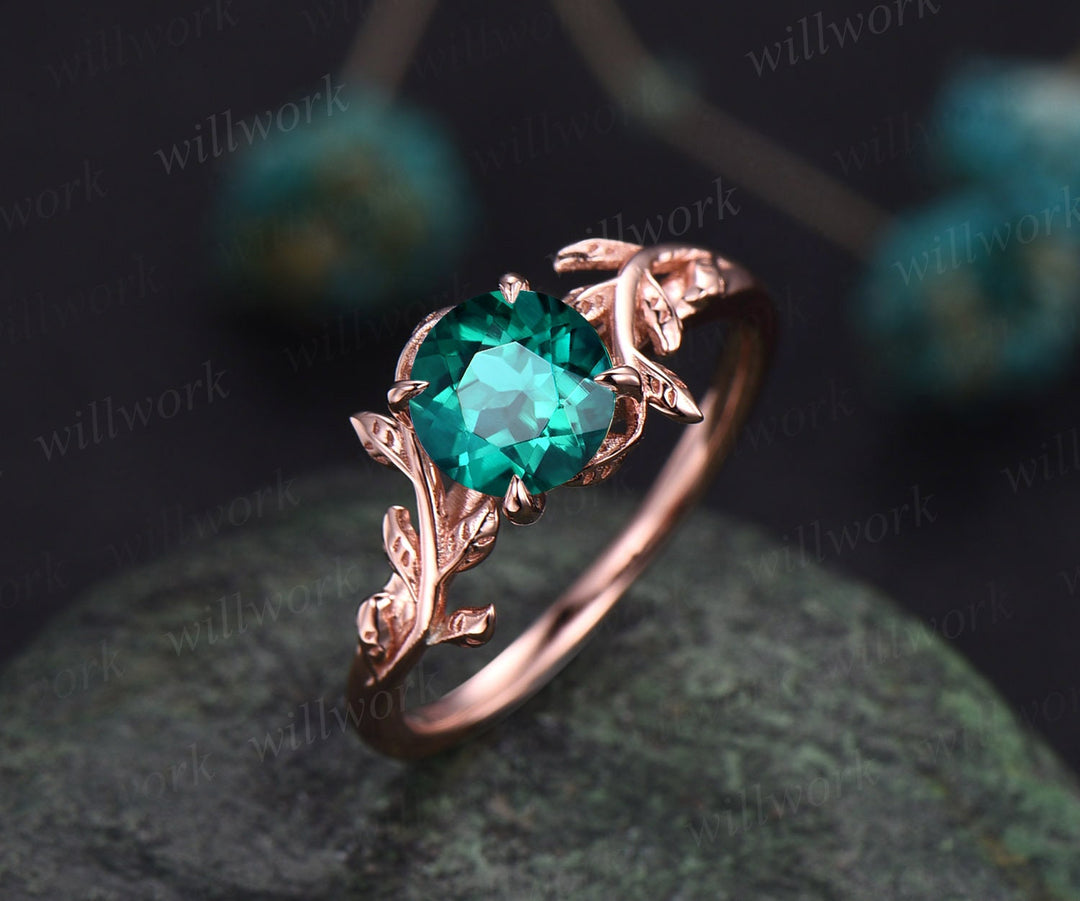 vintage emerald engagement ring