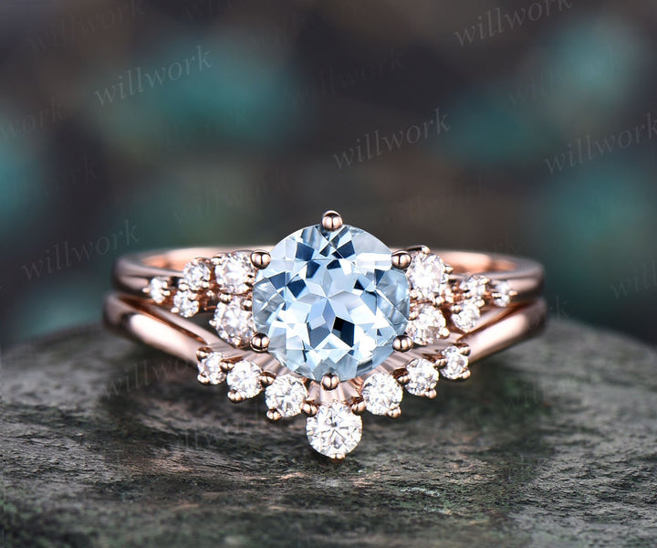 aquamarine wedding set