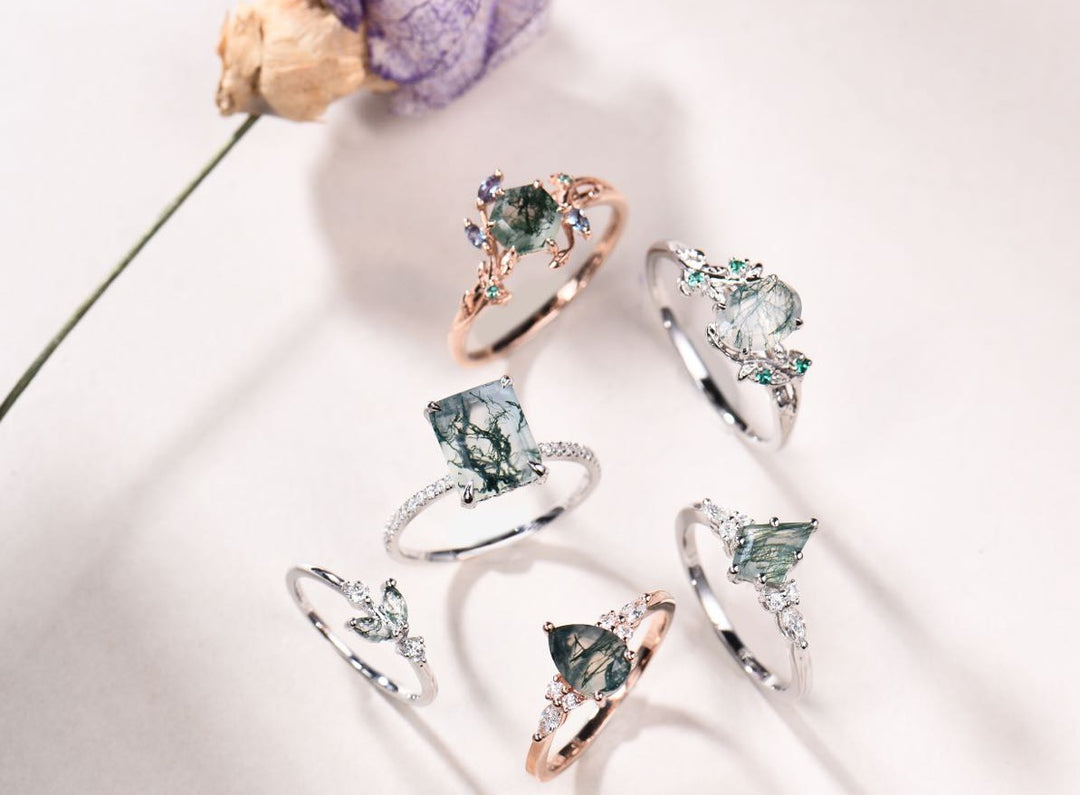 Best Moss Agate Engagement Rings ：The Complete Guide - WillWork Jewelry