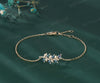 Marquise pear alexandrite leaf bracelet for women nature inspired color change gemstone jewelry