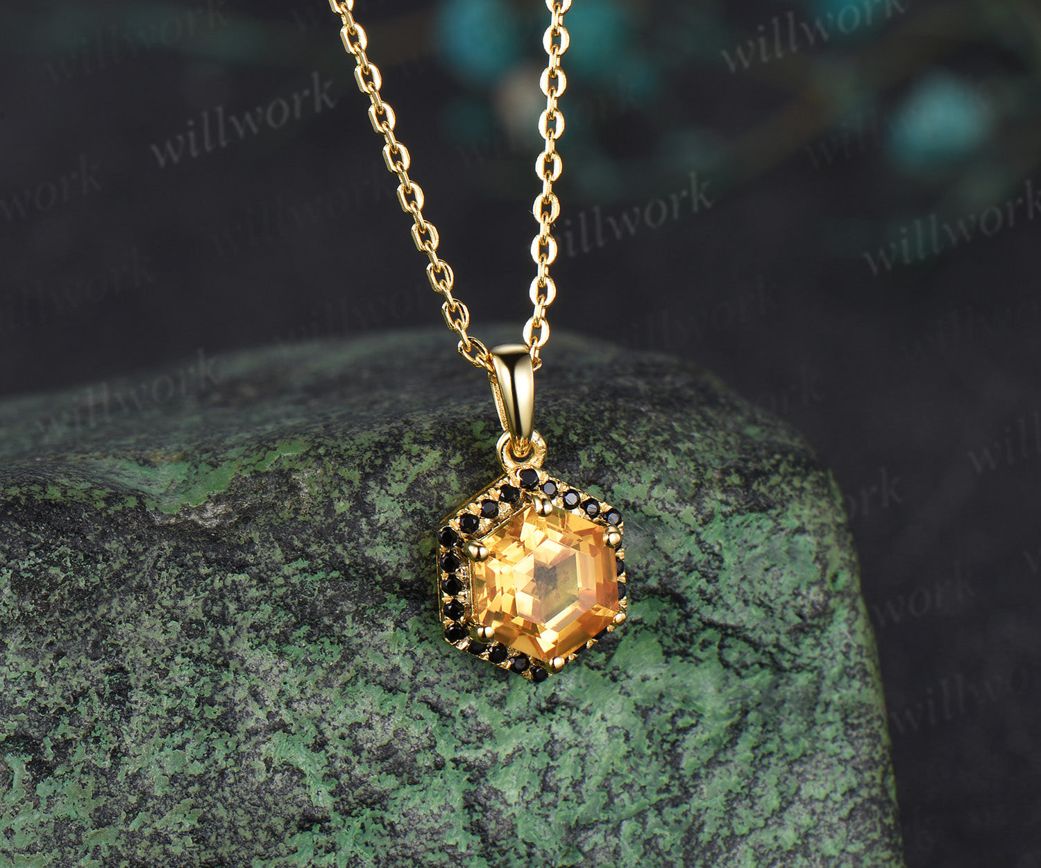 Citrine shops locket