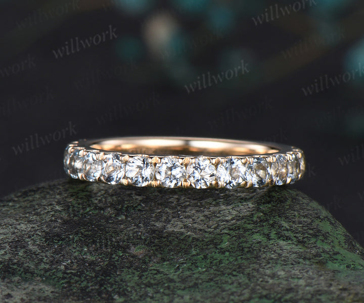 Emerald cut natural aquamarine engagement ring 14k yellow gold under halo diamond ring women wedding band