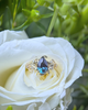 Exclusive design for social media - Nature Inspired Pear Alexandrite Engagement ring