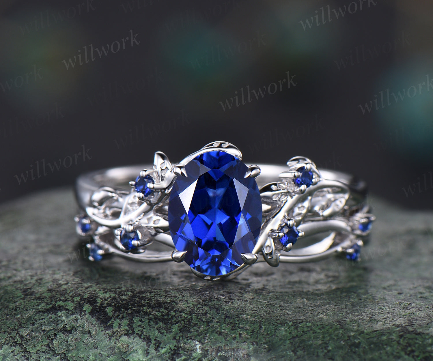 Cornflower Sapphire top Sterling Silver Ring – Twisted Victorian Ring – Vintage Textured Ring – September Birthstone Light Blue Sapphire Ring