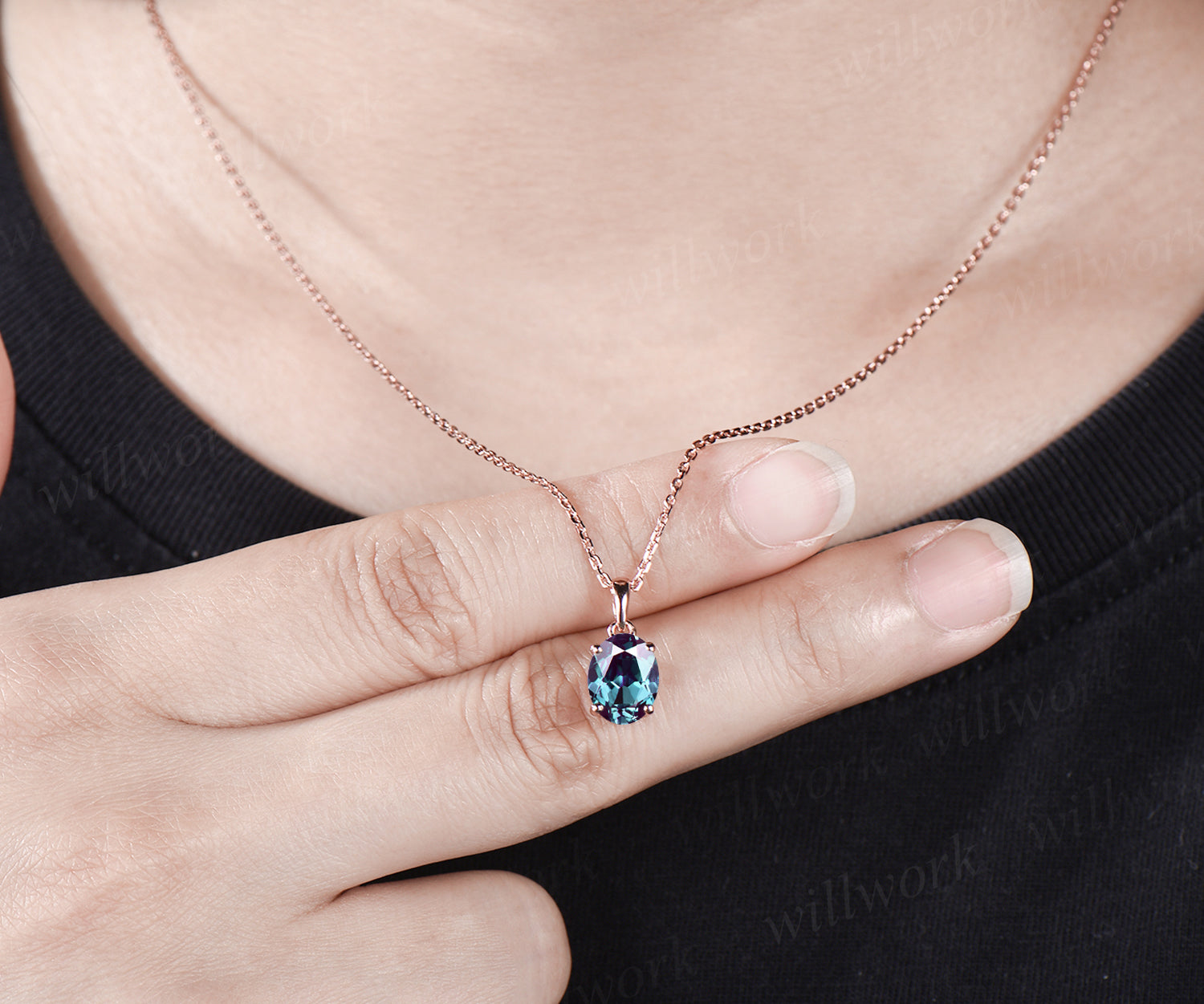 June birthstone alexandrite deals necklace