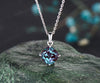 Dainty cushion cut alexandrite necklace solid 14k 18k white gold June birthstone pendant for women anniversary gifts