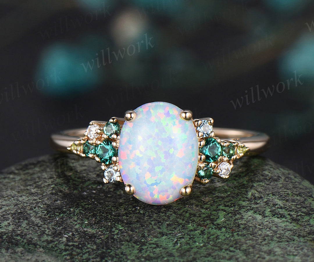 Opal And Peridot Jewelry Opal Peridot Ring