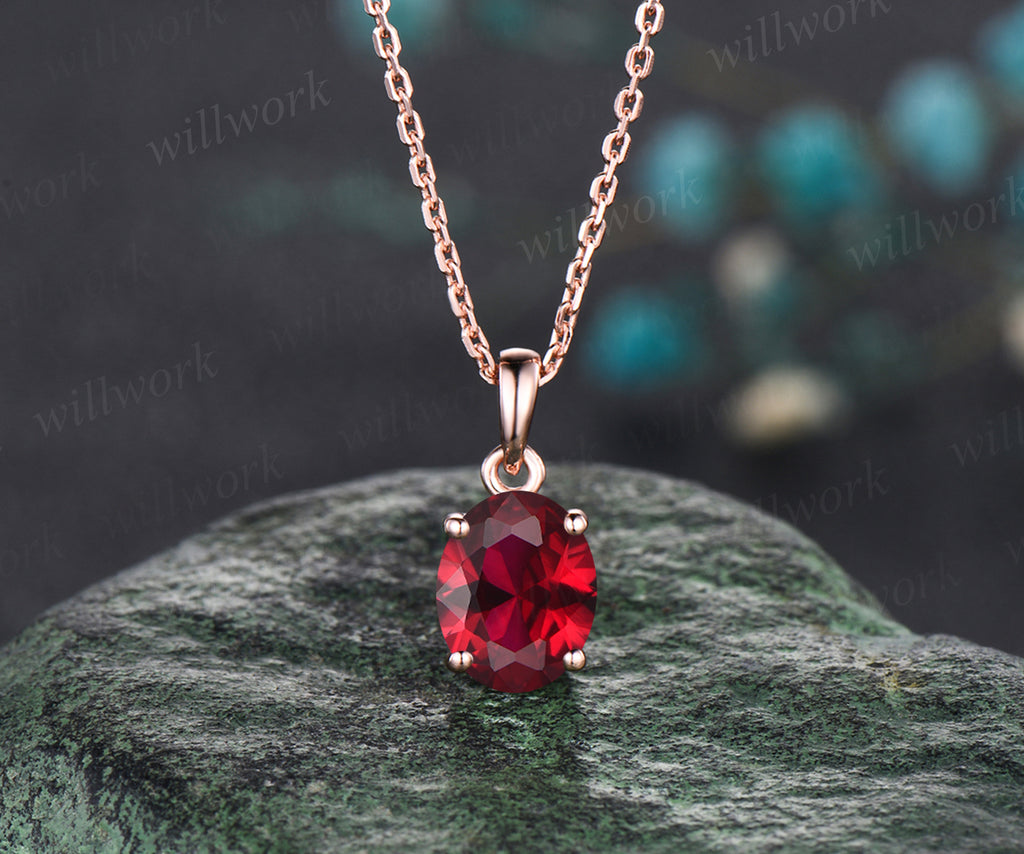 Japanese 9K Gold Vintage Ruby Pendant Necklace, Ruby popular Moissanite Diamond, Genuine Ruby Pendant, Red Ruby Pendant, July Birthstone Necklace