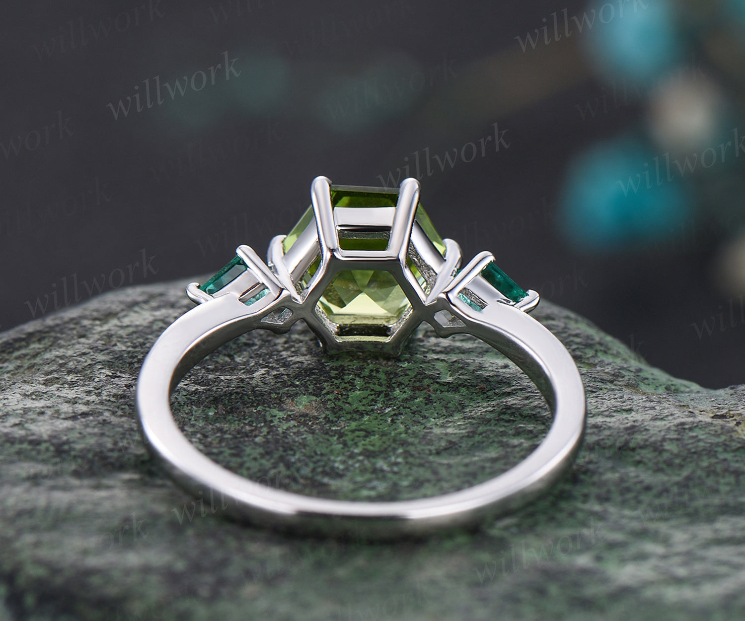 Prasiolite Ring Sterling Silver/ Green Amethyst Ring/ cheapest Women's Ring/ Prasiolite Jewelry/ Gift for Her/ Gift for Girlfriend/ Gift for Women