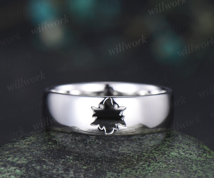 4mm Round Amethyst Sun Ring & Matching Men¡¯s Hollow Out Comfort Band Minimalist Couple Rings Set