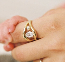 Custom order for Lydia Stowe(1pc engagement ring, 14k white gold, ring size 8)