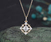 Morelli Pave Garden Gate Vintage Moissanite Art Deco Pendant Necklace Unique jewelry