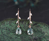 Unique pear moss agate leaf moissanites earrings marquise cut moissanite dangle earrings gift for her