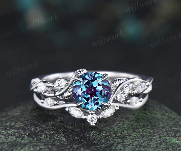 Custom order for Amanda Wentworth(2pc ring set, 10k white gold gold, ring size 9.5)