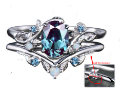 Custom order for Sage Suomalainen(2pc ring set, platinum, ring size 8.75)