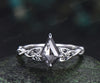 Kite cut salt and pepper diamond engagement ring celtic knot black diamonds twisted wedding ring unique promise ring