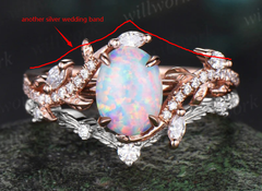 Custom order for Tina michelle Phillips(3pc ring set, 10k rose gold-sterling silver, ring size 9)