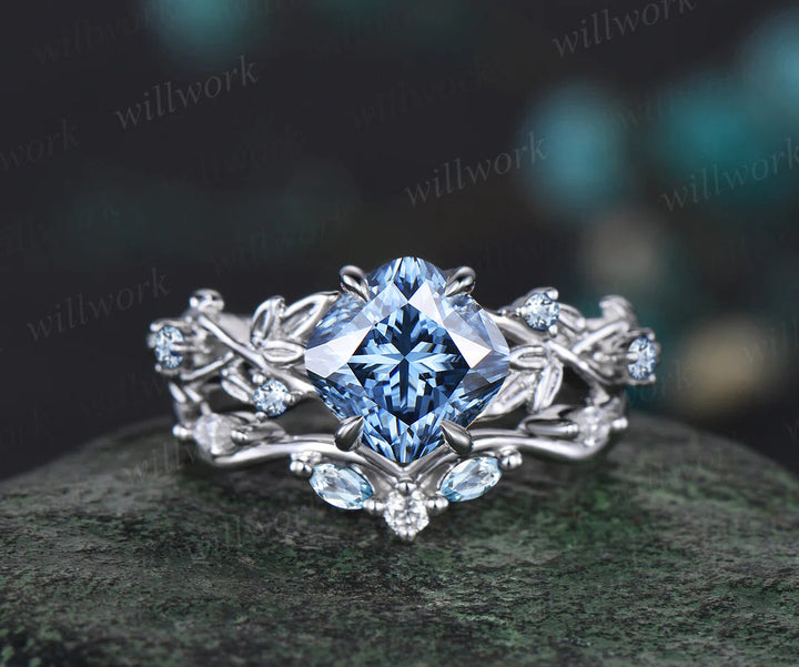 Custom order for Tyler Highfill(2pc ring set, platinum, ring size 7)