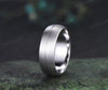 7mm brushed men ring full eternity band dome shaped concave center wedding ring for men