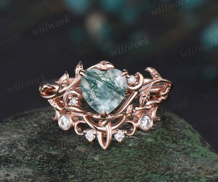 Custom order for Angela Ebejer(2pc ring set, 18k white gold, ring size 6)