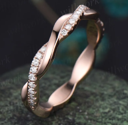 Custom order for Bridgette Evans(1pc engagement ring, 14k black gold, ring size 6.5)