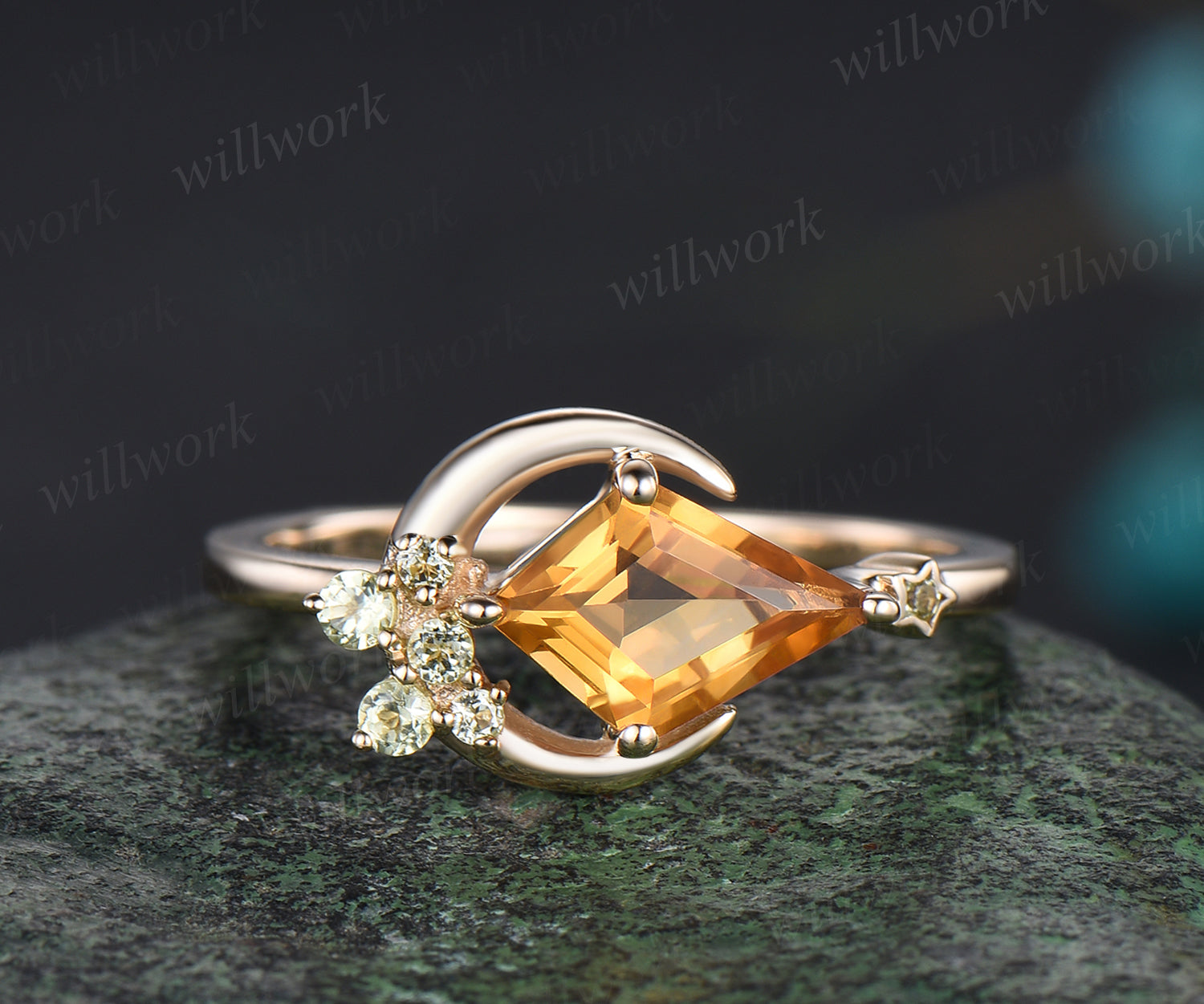 Dainty sale citrine ring