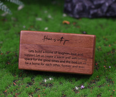 Customizable Wooden Jewelry Box with Engraved Heartfelt Message
