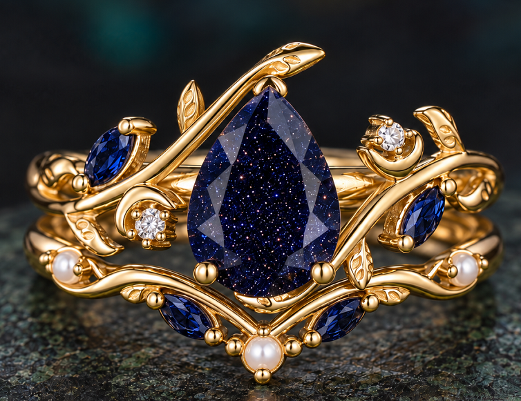 Custom order for Roman Rocksteady(2pc ring set, 10k yellow  gold, ring size 8)