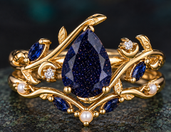 Custom order for Roman Rocksteady(2pc ring set, 10k yellow  gold, ring size 8)