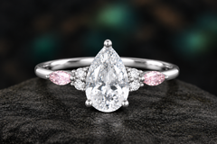 Custom order for Franky Morgan(1pc engagement ring, 10k white gold, ring size 6.5)