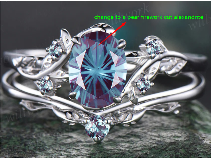 Custom order for Nicole Douglas(2pc ring set, 14k white gold, ring size  6)