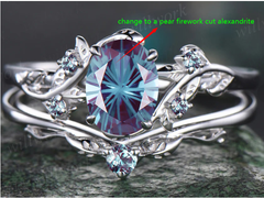 Custom order for Nicole Douglas(2pc ring set, 14k white gold, ring size  6)