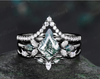 Custom order for Andrew Serafine(3pc ring set, 10k black gold, ring size 6)