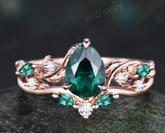 Custom order for John Nelson(2pc ring set, 10k white gold, ring size  7)