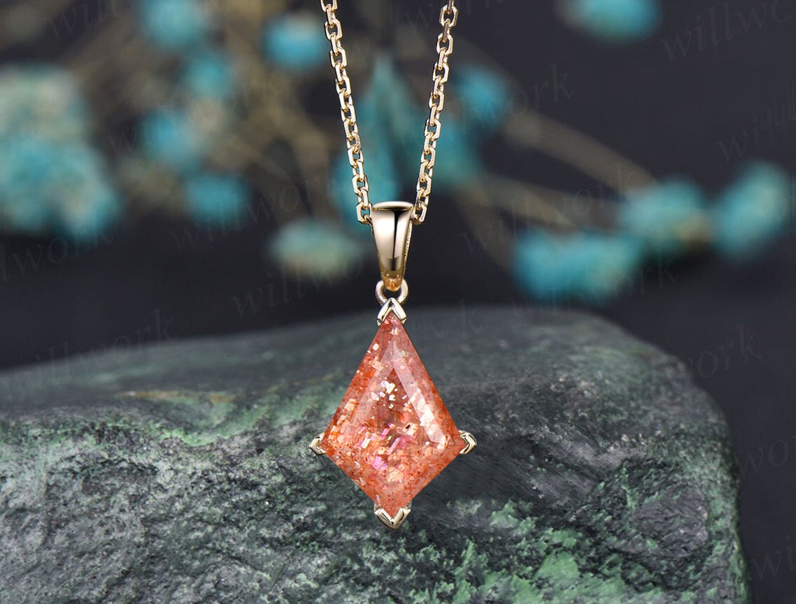 Sunstone Teardrop Pendant 2024 Necklace