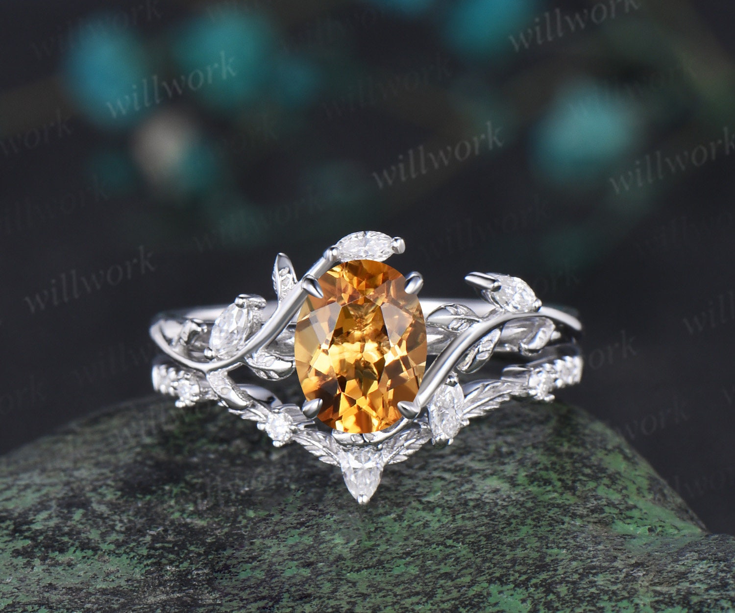 14K G.F. CITRINE TOPAZ sold GOLD RING VTG