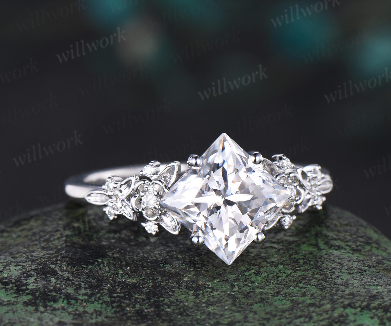 KINARIYA moissanite leaf ring |MR-91 13号 moissanite leaf ring | MR-91 | KINARIYA