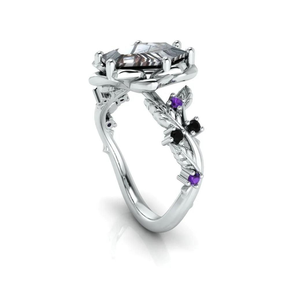 Custom Order for Alex Mcmillan(1pc engagement ring, 10k white gold, ring size 6)