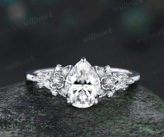 Custom order for Reiley L(1pc engagement ring, 14k white gold, ring size 7)