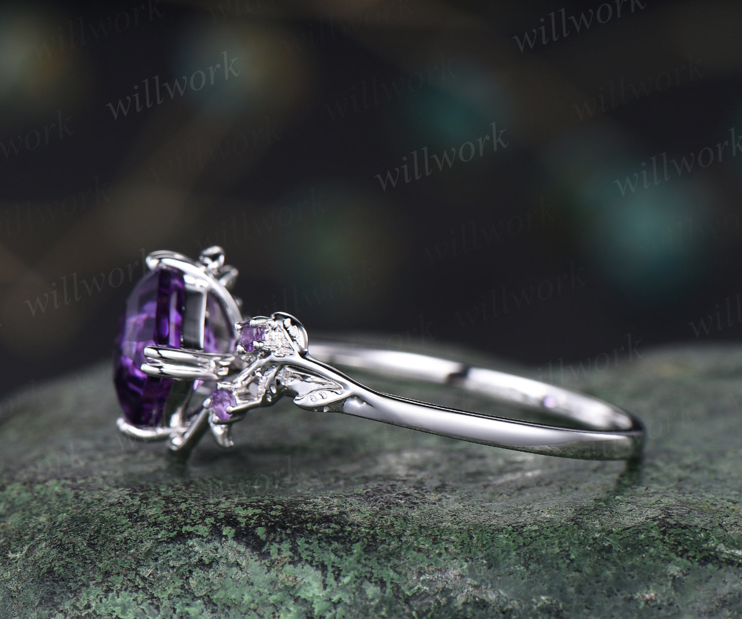 Beautiful Natural 2024 Amethyst Purple Gemstone Ring for Men & Women in 925 Sterling Silver